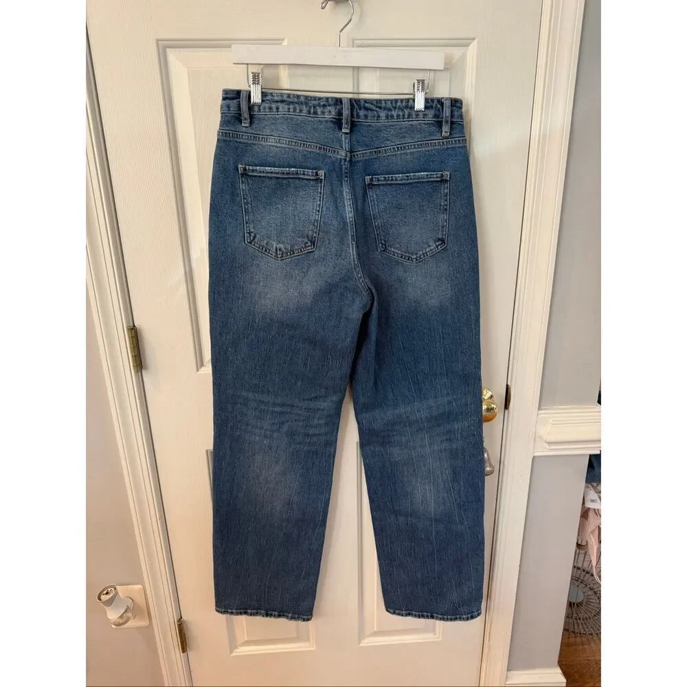 Bayea High Rise Straight Leg Jeans sz 31 NWOT